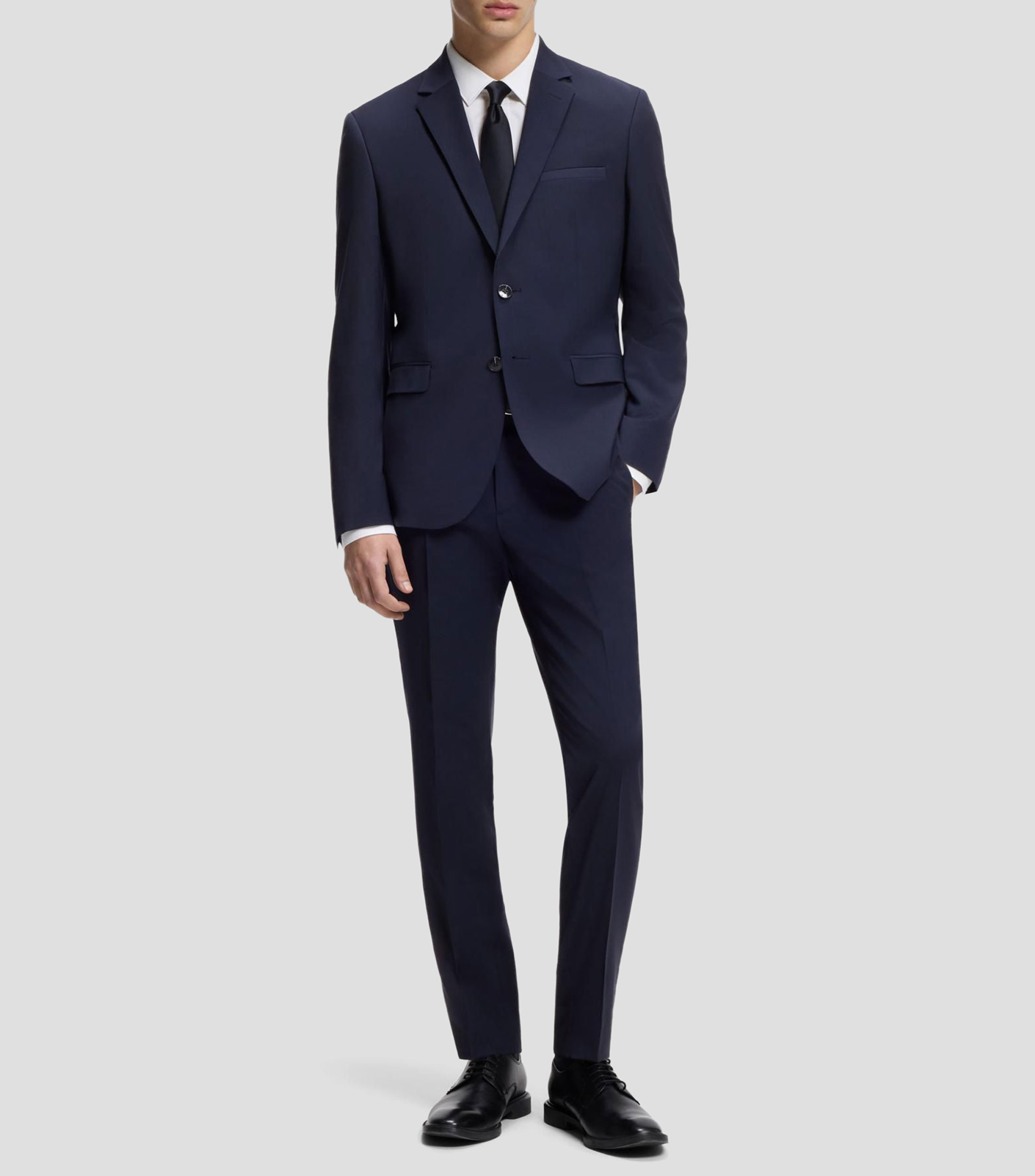Traje de dos piezas extra slim fit en lana Hombre